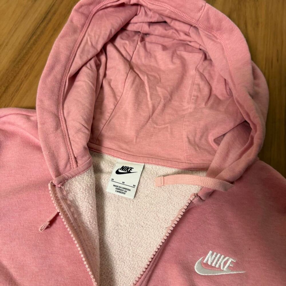 Pink Nike Full zip up hoodie jacket Womens Size Medium - Picture 3 of 4